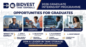 Bidvest Tank Terminals 2026 Graduate Internship Programme – Opportunities for Graduates