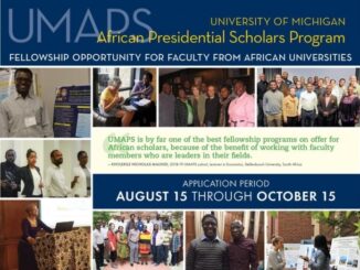 University of Michigan African Presidential Scholars Program 2021/2022 Fellowship for Faculty from African Universities (Fully Funded to the University of Michigan in Ann Arbor, Michigan, USA)