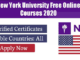 Free Online Courses New York University  2020 |Verified Certificates From USA University