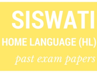 Siswati past exams paper and memo pdf Download