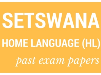 Setswana past exams paper and memo