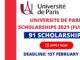 Study In France University of Paris Scholarships 2021 | Funded