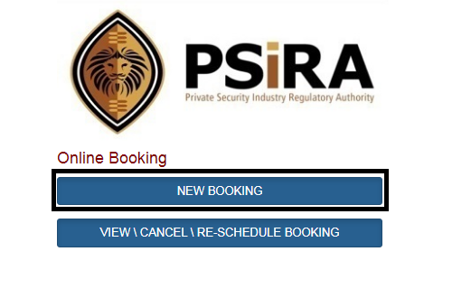 PSiRA Registration Portal Login-www.psira.co.za Online Booking And ...