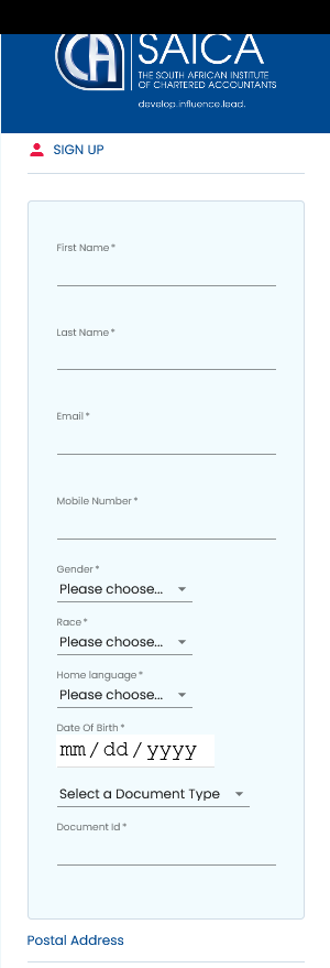 How Sign up to MYSAICA