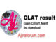 How to check Clat result 2023/2024 -Download NLU scorecard merit list