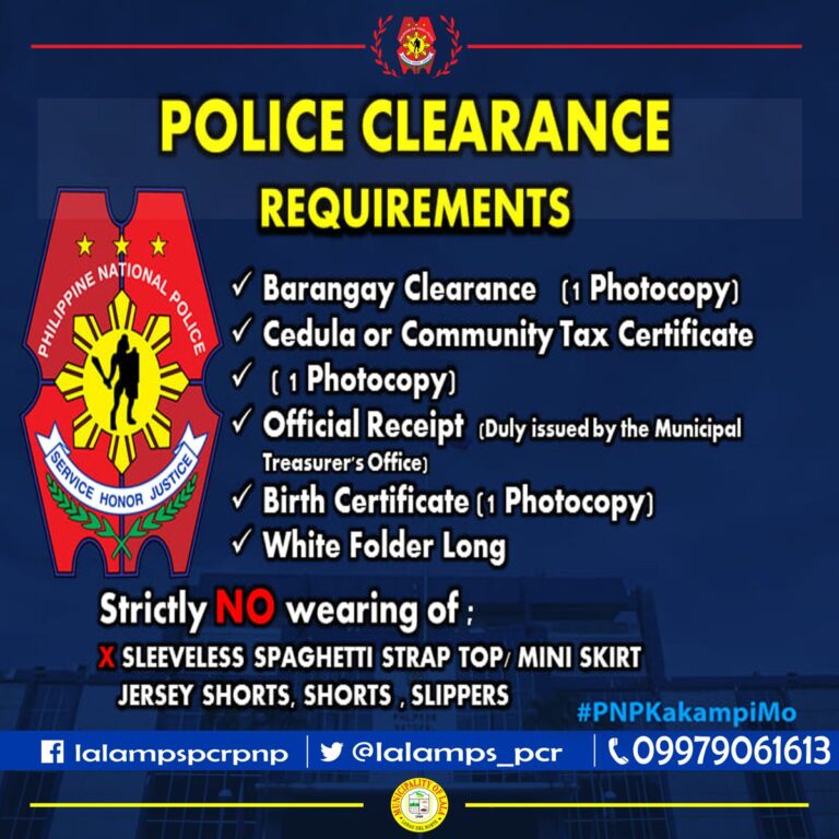 National Police Clearance Online Application Requirements   National Police Clearance Requirements 768x768 