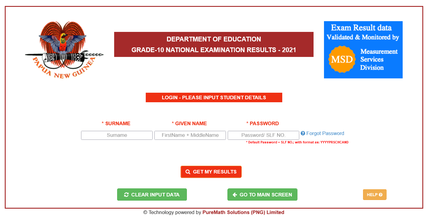 How to check My PNG Exam Results