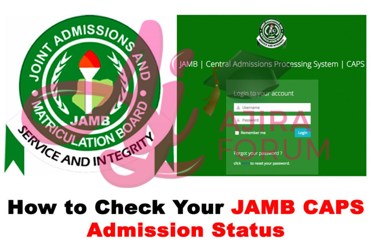 Jamb caps login 2022/2023 admission status Checking