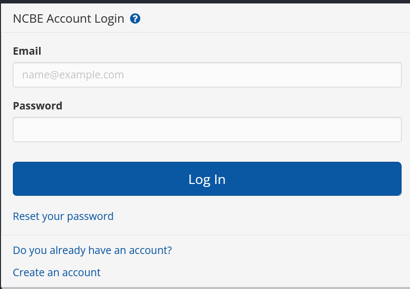 How to Log in to your NCBE Account to