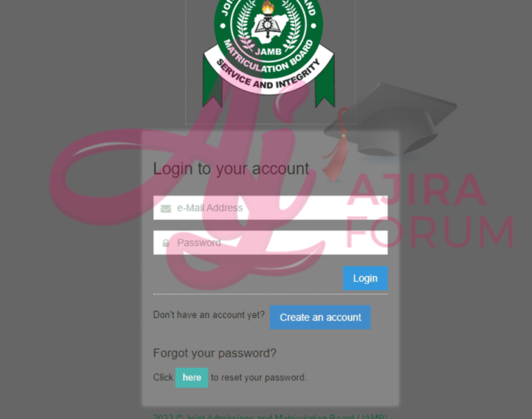 JAMB Caps Login Portal 2023/2024 With Registration Number