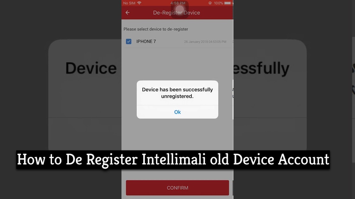 How to Deregister Intellimali App/Account