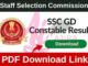 SSC GD Result 2023 PDF Download Link Check Zone-Wise Cut Off, Merit List