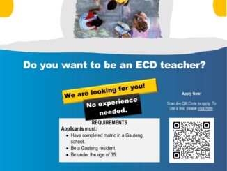 ECD Teachers Programme Application Link Form (https://gcra.gauteng.gov.za)