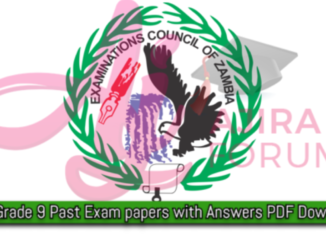 ECZ English Grade 9 Past Exam Paper with Answers Paper 1& 2 Specimen Zambia PDF Download