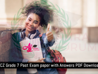 ECZ English Grade 7 Past Exam Paper with Answers Paper 1& 2 Zambia Specimen PDF Download