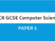 OCR A Level Paper 1 Computer Systems Past Papers PDF Download