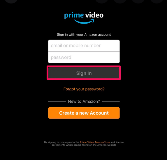 Amazon prime video Login /Sign in