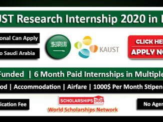 KAUST VSRP International Internship 2021 – Fully Funded in Saudi Arabia