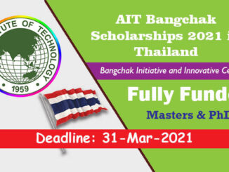 Study in Thailand AIT Bangchak Scholarships 2021 (Fully Funded)