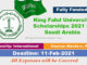 King Fahd University Scholarships 2021 in Saudi Arabia (Fully Funded)