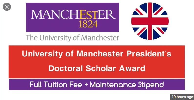 university of manchester funded phd