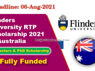 Study in Australia Flinders University RTP Fully Funded Scholarship 2021