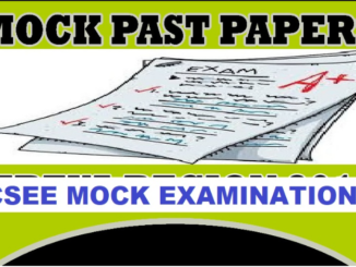 Form Four Mock Examination Past papers Tahosa & Tamongsco