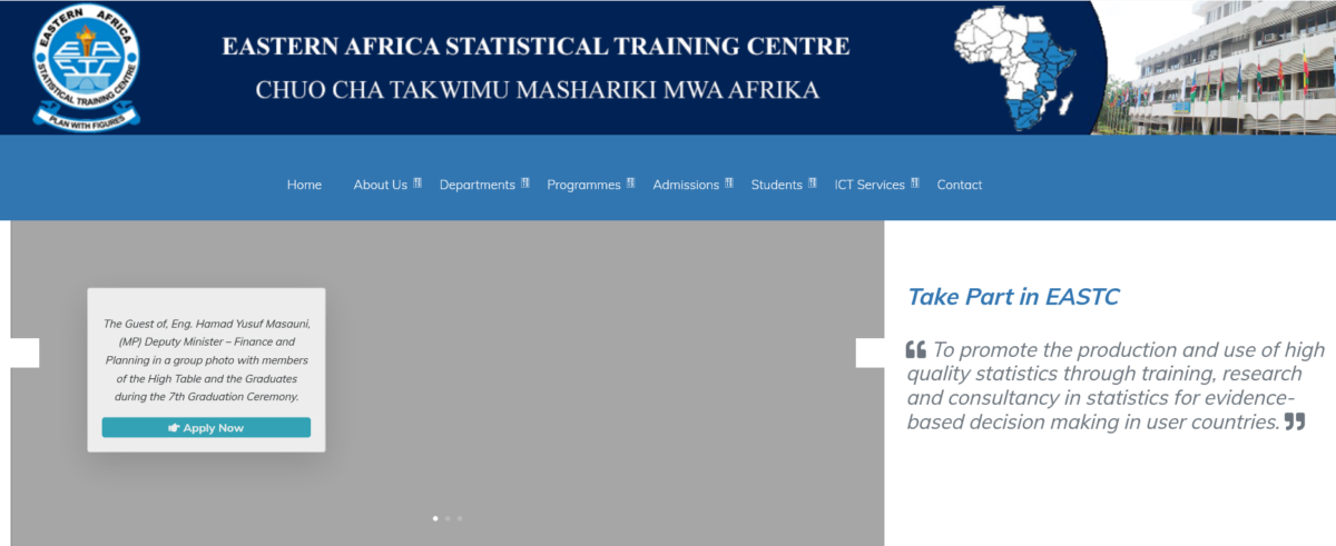 Majina ya Wanafunzi Waliochaguliwa kujiunga Chuo cha Eastern Africa Statistical Training Centre EASTC Selection 2022/2023