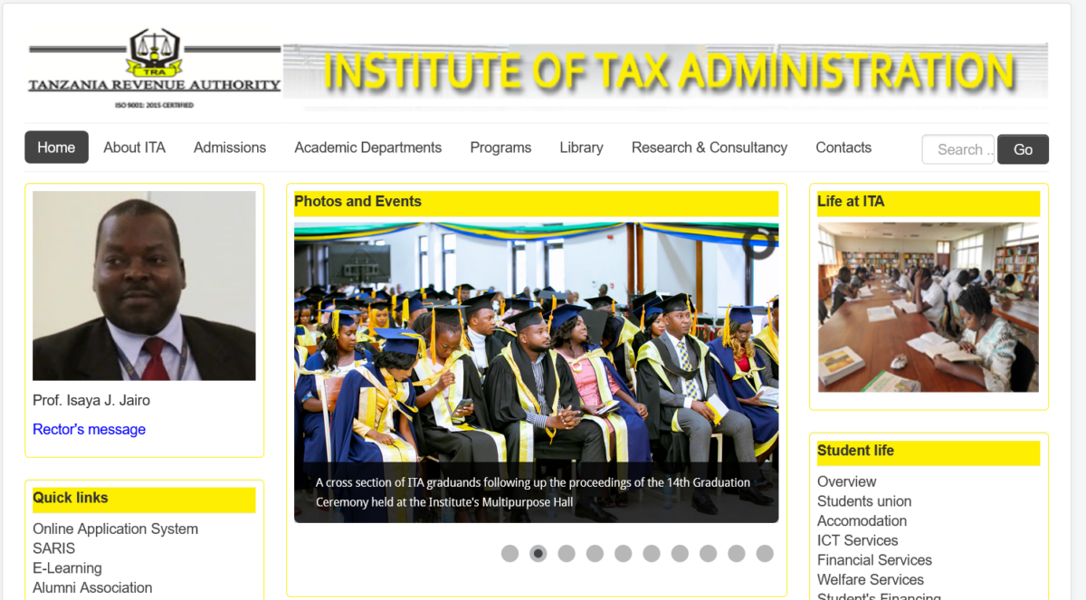 Institute of Tax Administration ITA Selected Students/Candidates |Majina ya wanafunzi waliochaguliwa kujiunga chuo cha kodi ITA 2022/2023