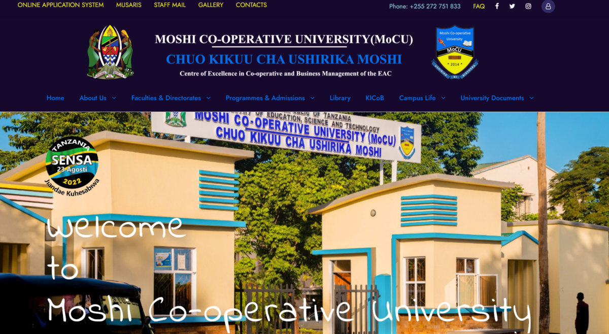 List ya Majina Ya Wanafunzi waliochaguliwa kujiunga na chuo cha Moshi Cooperative University MOCU 2022/2023 - MOCU selected applicants