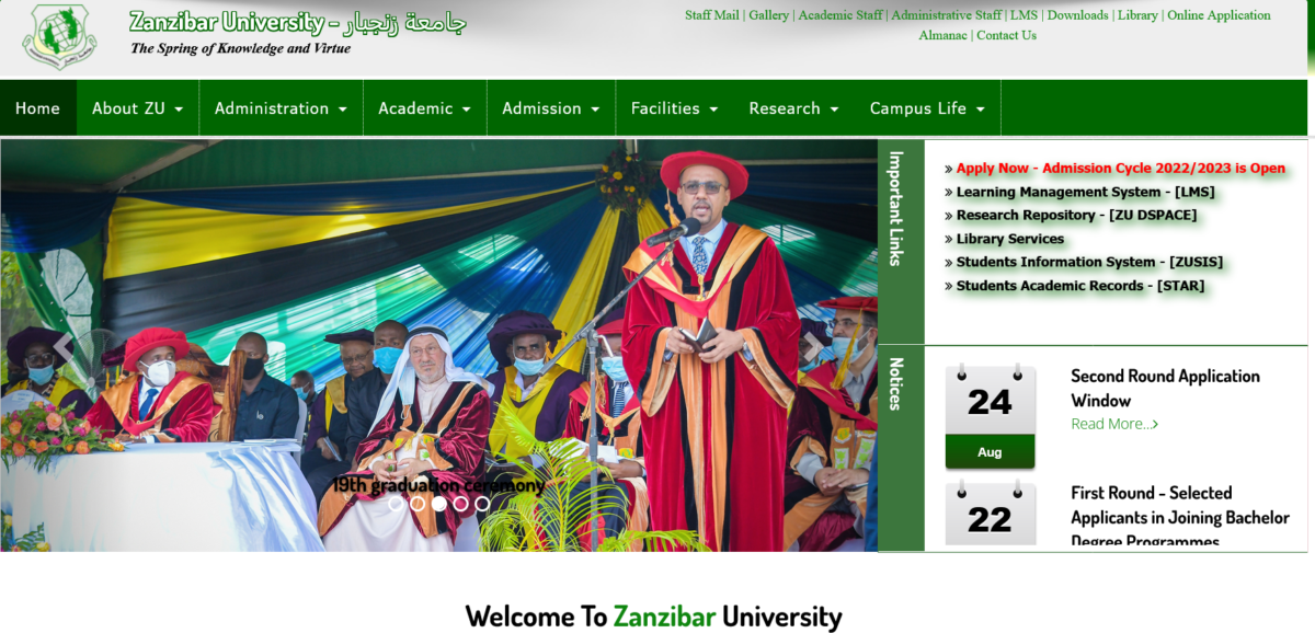 Majina ya wanafunzi waliochaguliwa kujiunga chuo cha Zanzibar University ZU Selection 2022/2023