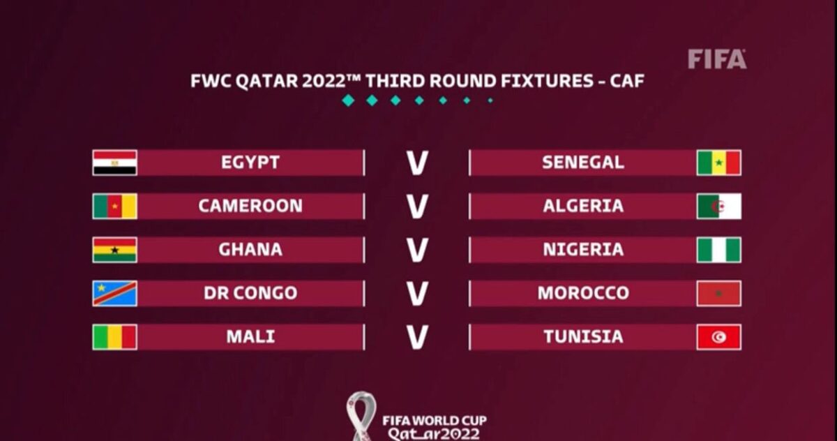 Check Out 2022 African World Cup Qualifying Playoff Draw Released By CAF