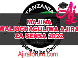 List ya Majina ya Waliochaguliwa Ajira za sensa Dodoma  2022 PDF Download