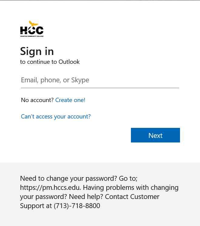HCC E-mail and Eagle ID