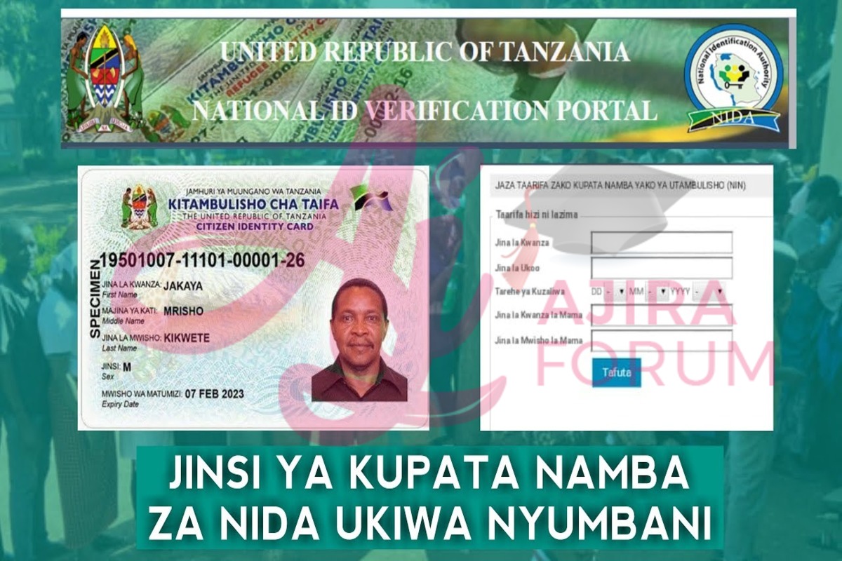 Download Namba ya NIDA Online Copy | NIDA Online Registration Form-nida.go.tz