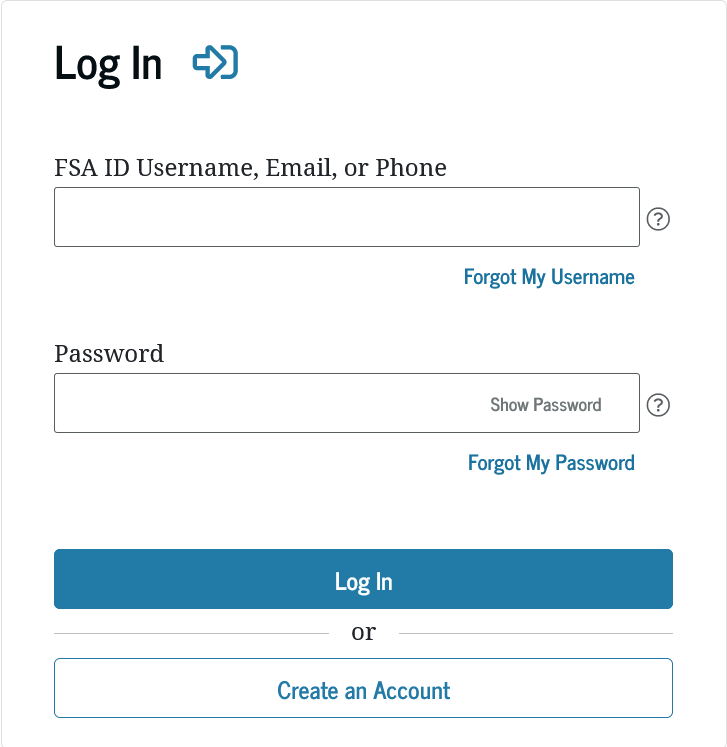 FAFSA Account login