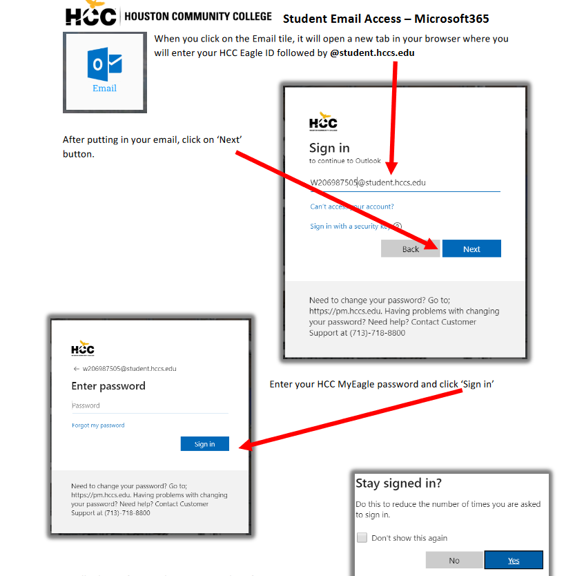How do I access my HCCS email account?