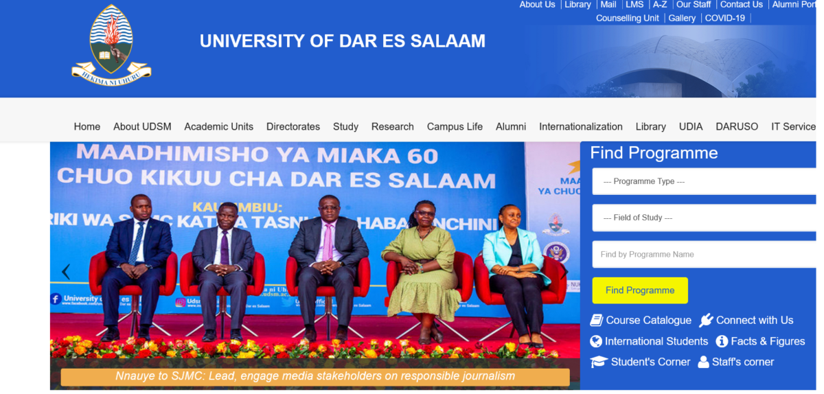 UDSM Selection 2022/2023 -University of Dar es Salaam |Majina ya wanafunzi waliochaguliwa kujiunga Chuo kikuu Dar es salaam