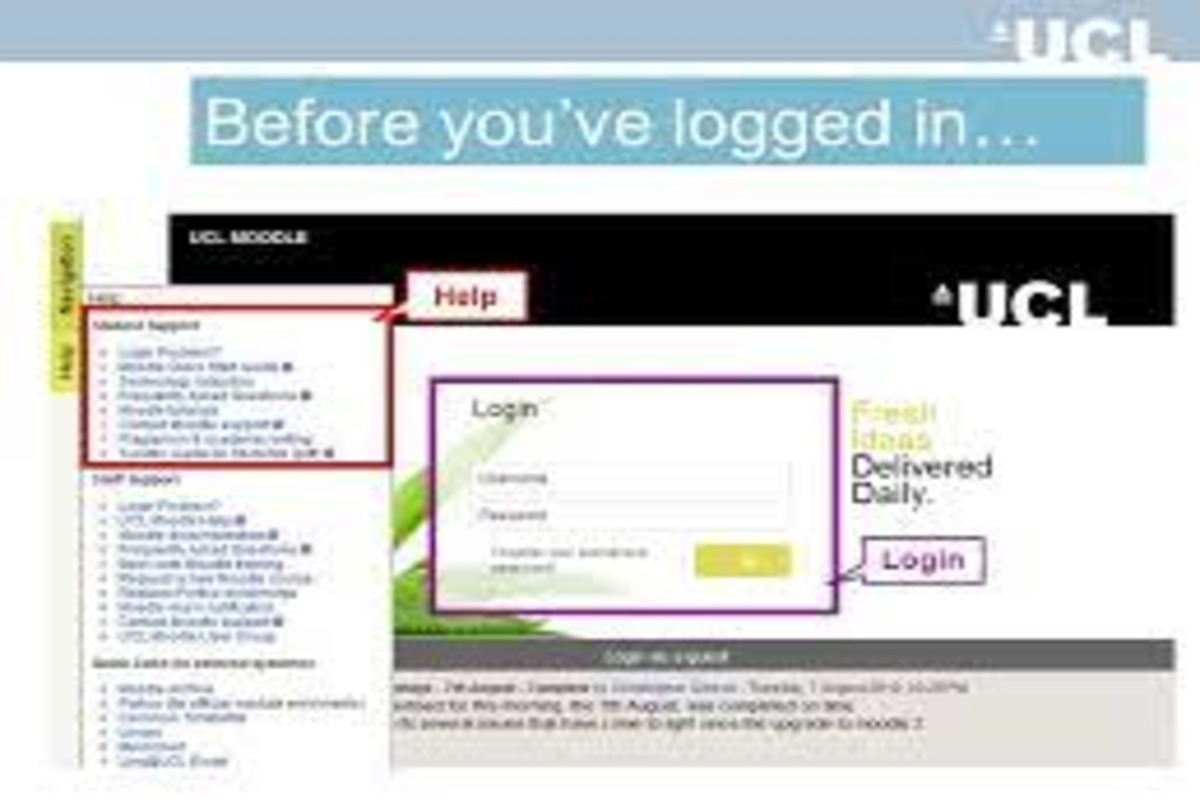How to login  ucl moodle
