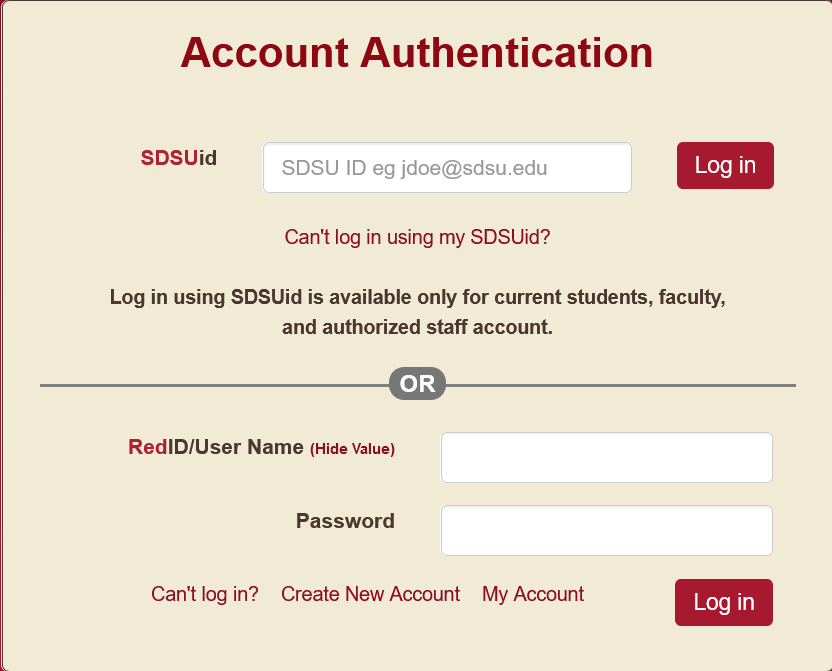 How to log into sdsu webportal