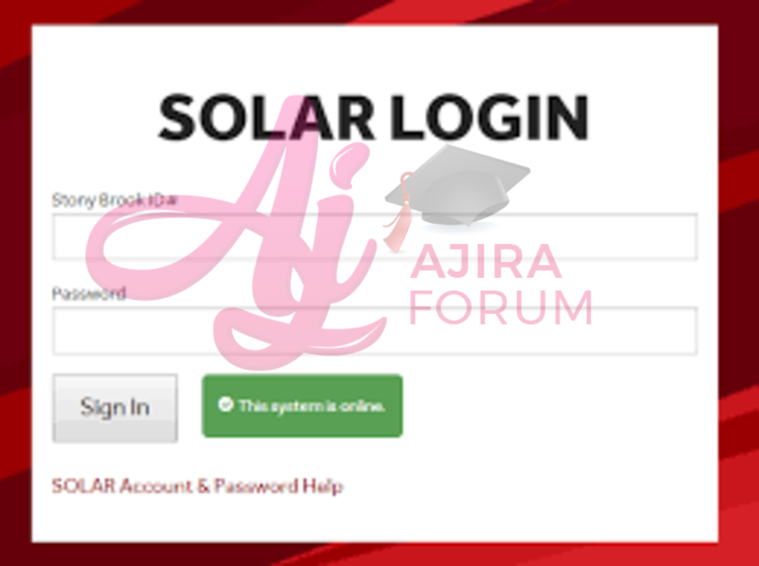 How to log into solar stony Brook