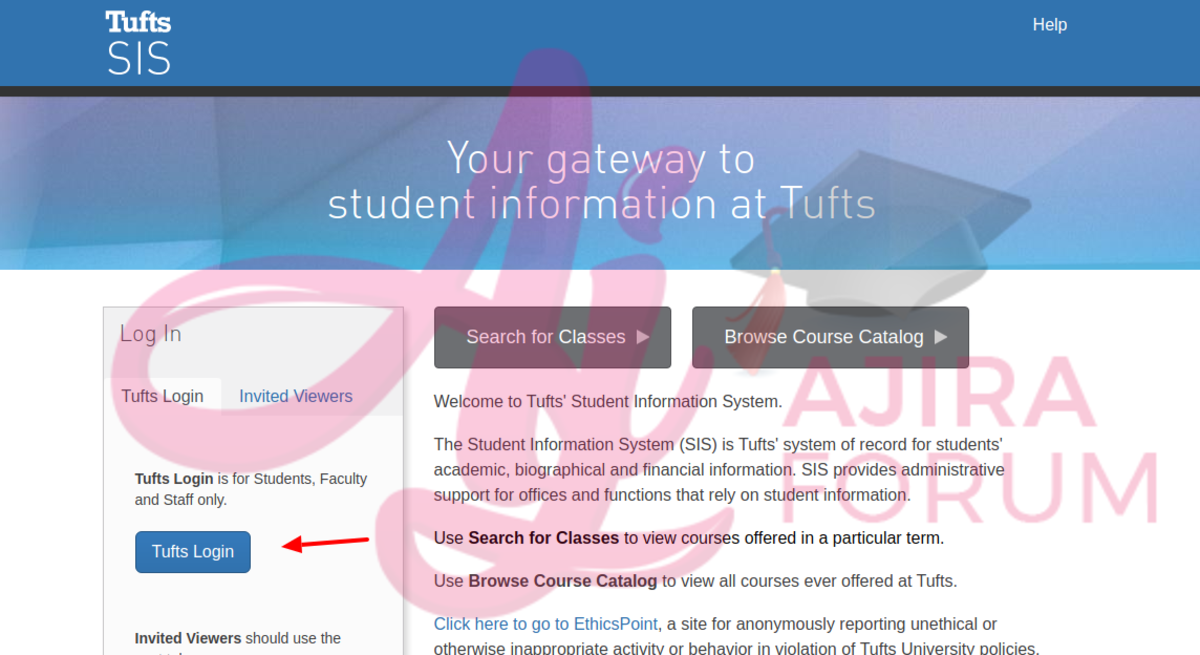 How to log into tufts sis