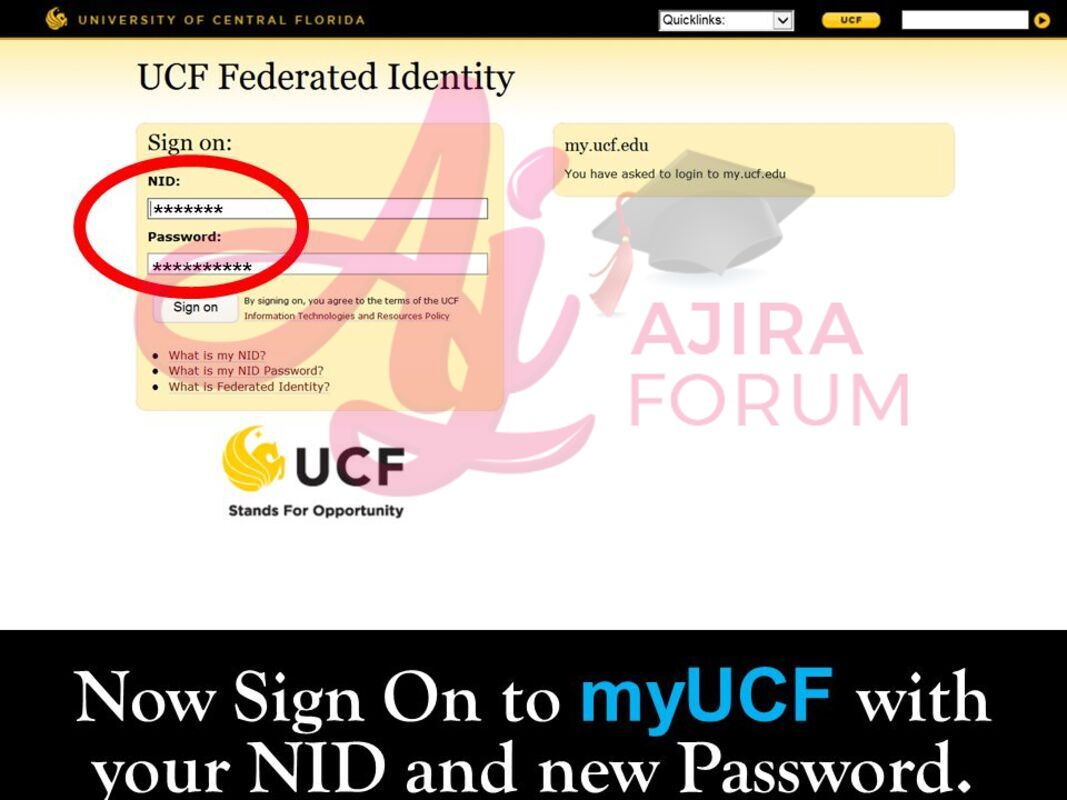How to log into myucf