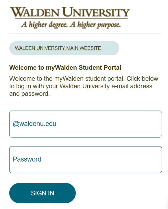 How to log into walden student portal