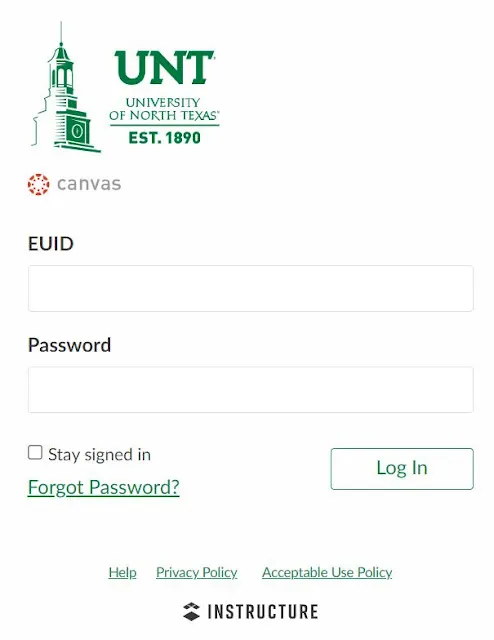 How to log into unt canvas