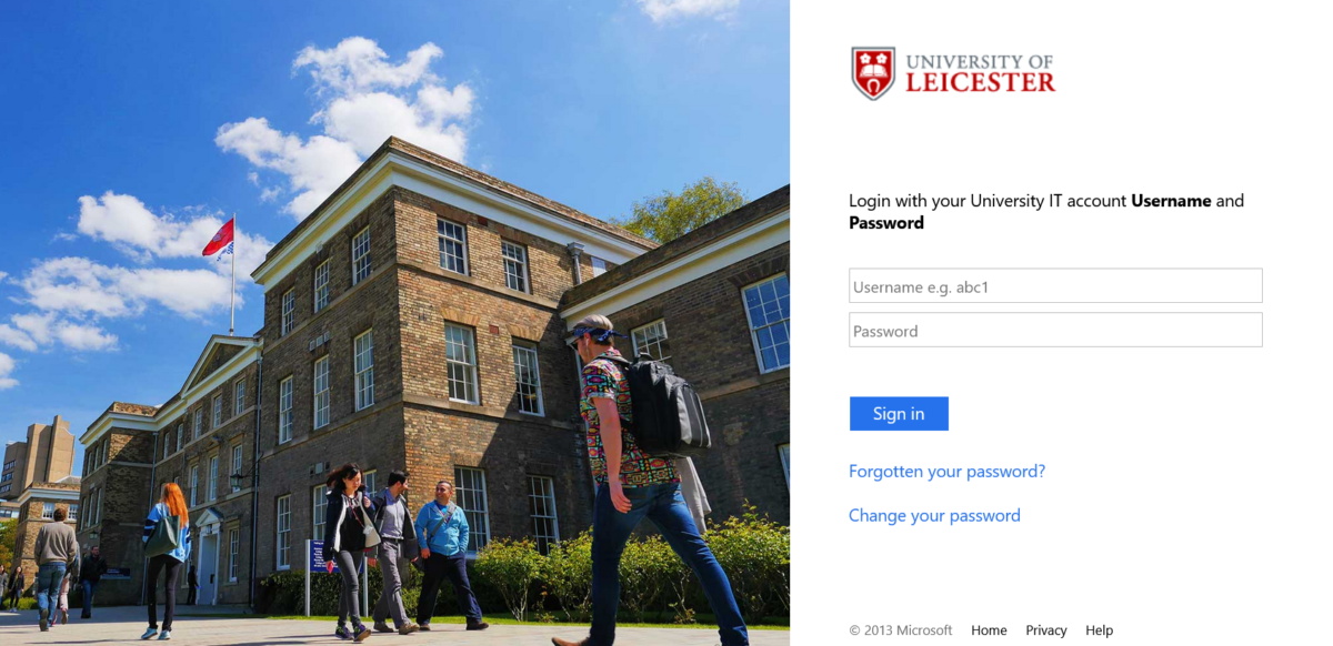 How to log into University of Leicester