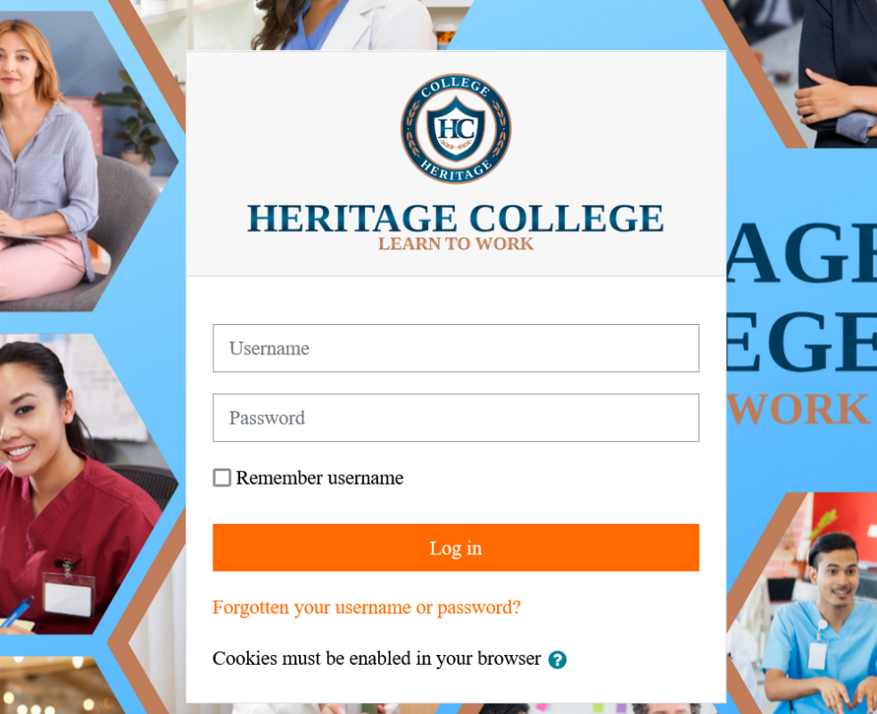 Heritage Career College Login-How to Access heritage.lmshosting.ca/login/index.php