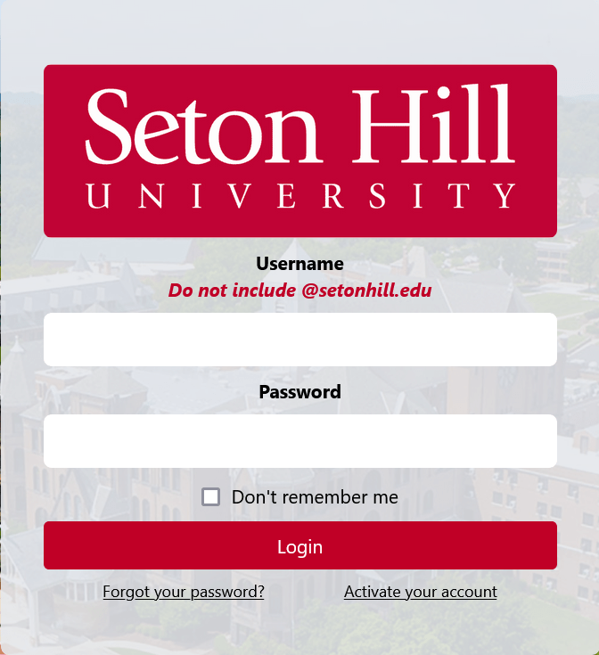 MySHU Login -Seton Hill University Student Portal Sign in