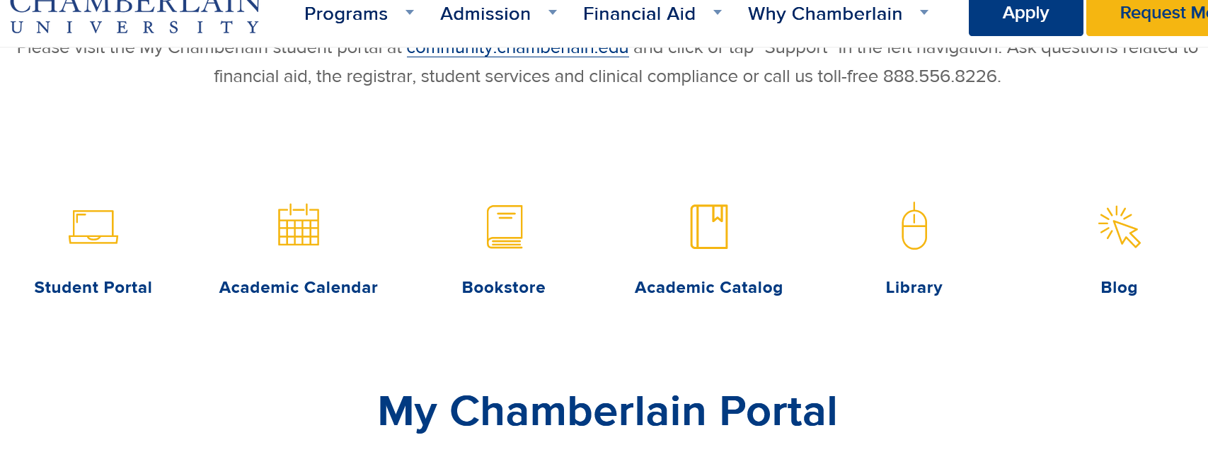How to log into Chamberlain University