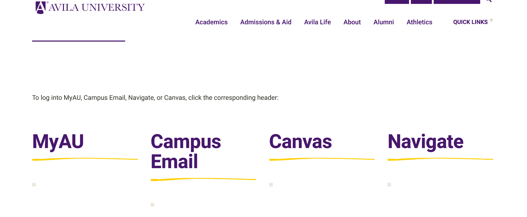 How to log into  Avila University(AU)